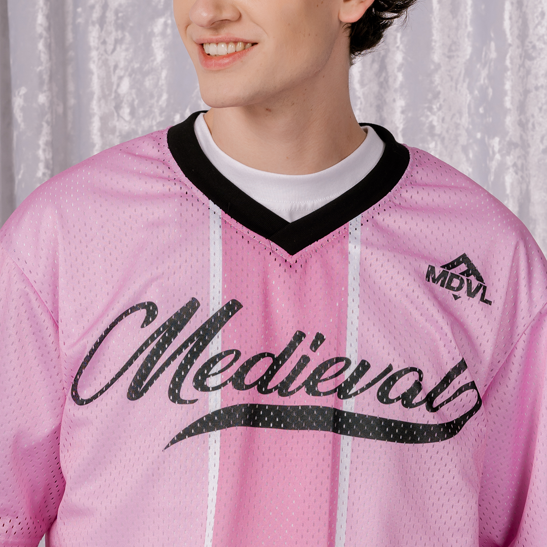 Foot Ball Jersey - Pink Boxy Cropped Fit