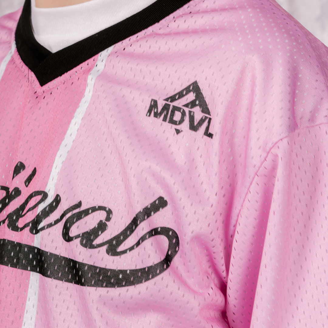 Foot Ball Jersey - Pink Boxy Cropped Fit