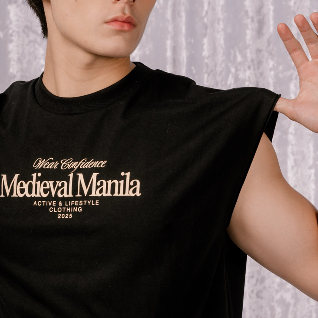 Muscle Tee - Black Boxy Cropped Fit