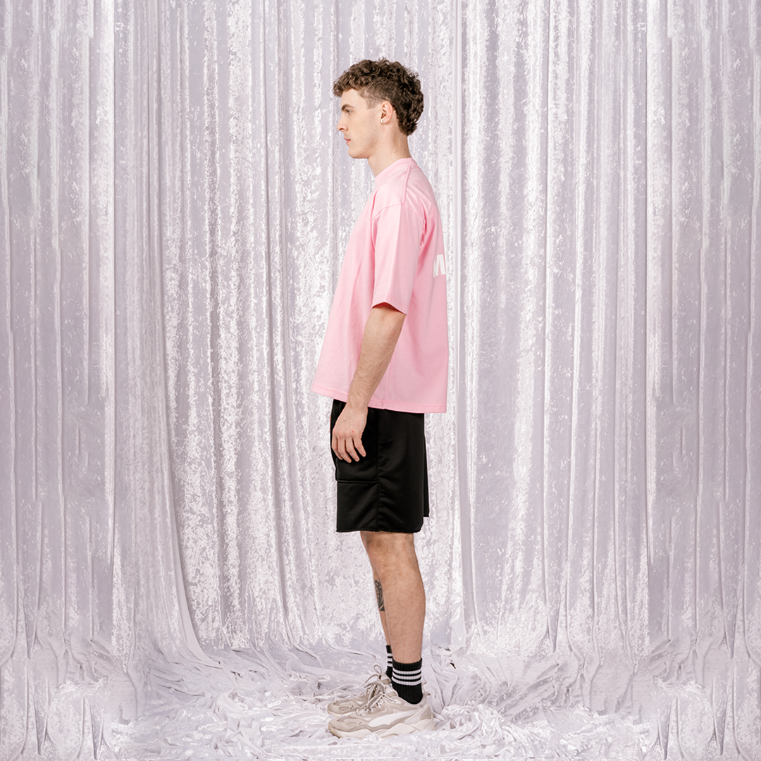 Wear Confidence Tee - Light Pink Boxy Cropped Fit