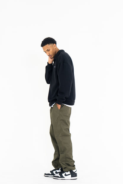 Black - Halfzip  Sweatshirt