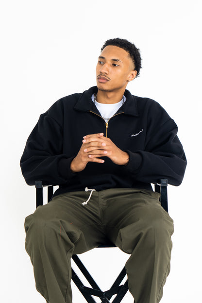 Black - Halfzip  Sweatshirt