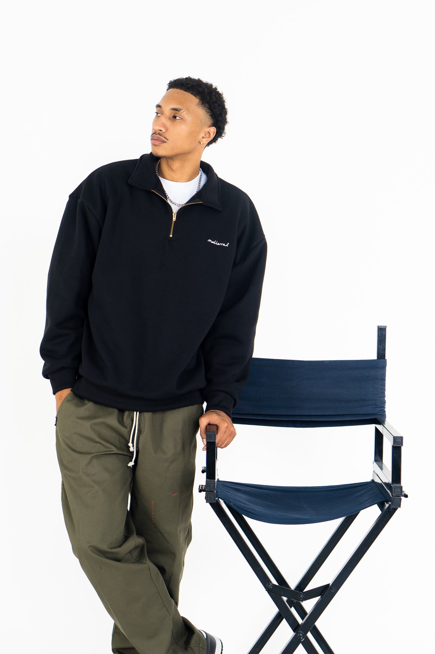 Black - Halfzip  Sweatshirt