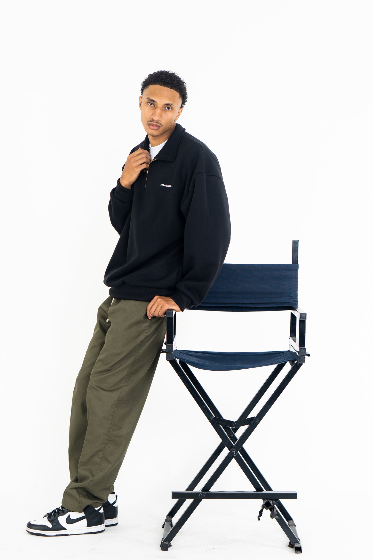 Black - Halfzip  Sweatshirt