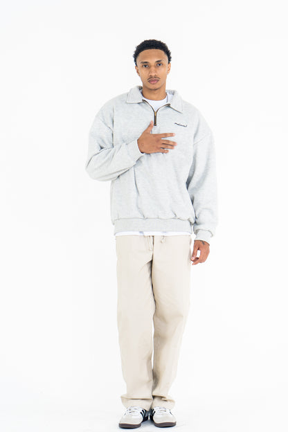 Gray - Halfzip  Sweatshirt