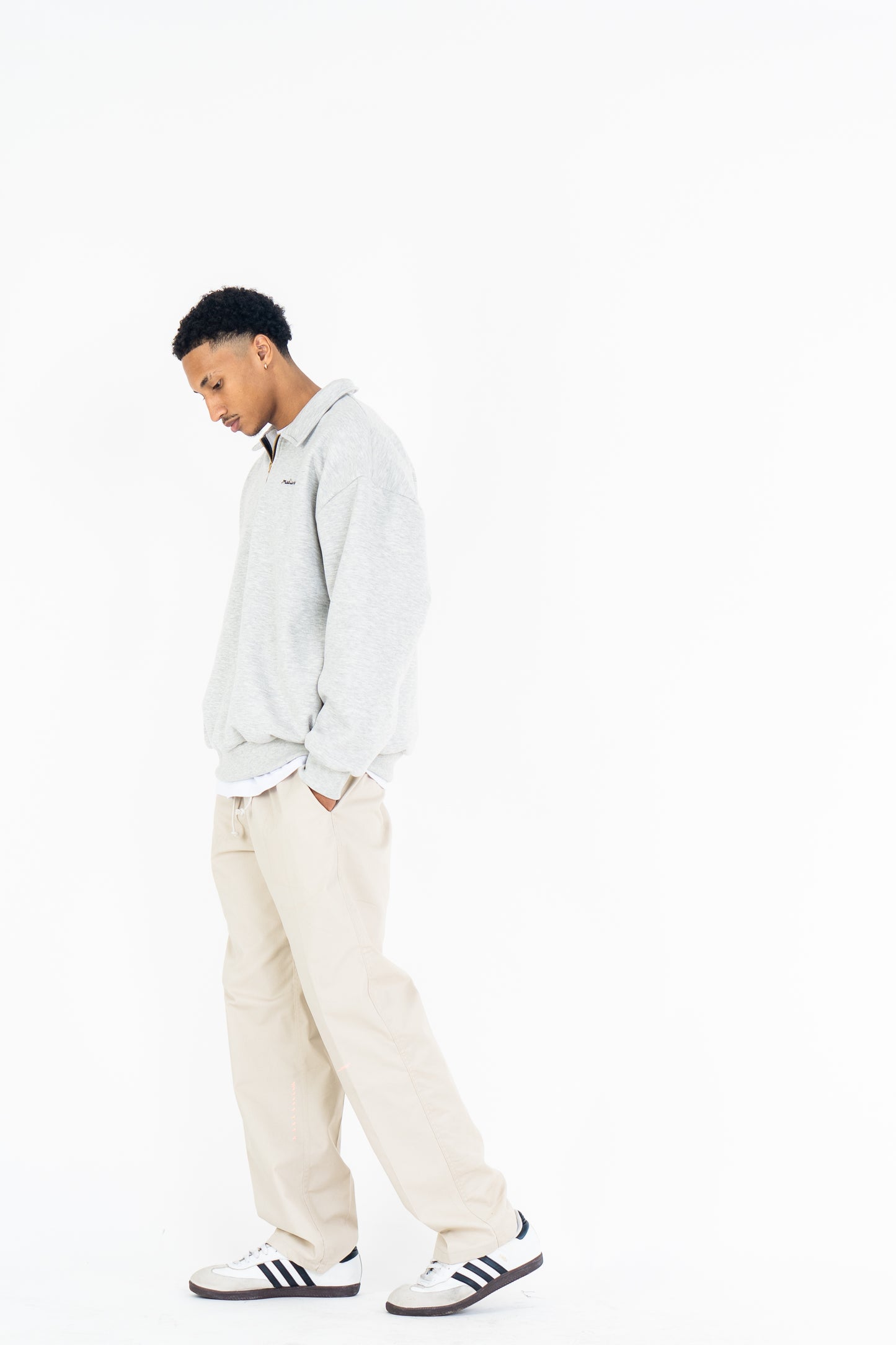 Gray - Halfzip  Sweatshirt