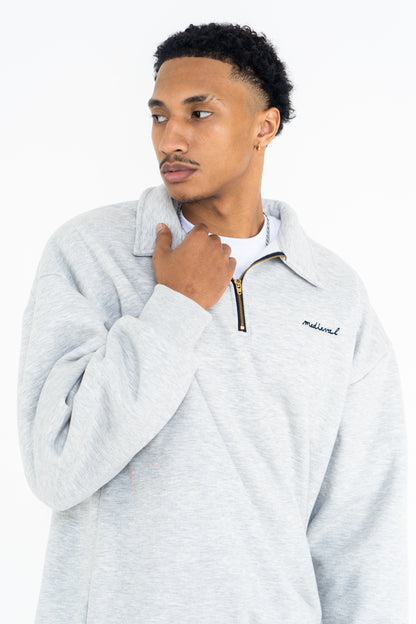 Gray - Halfzip  Sweatshirt
