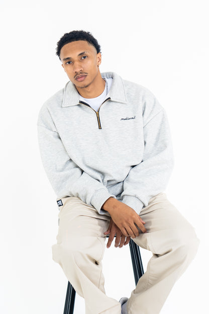 Gray - Halfzip  Sweatshirt