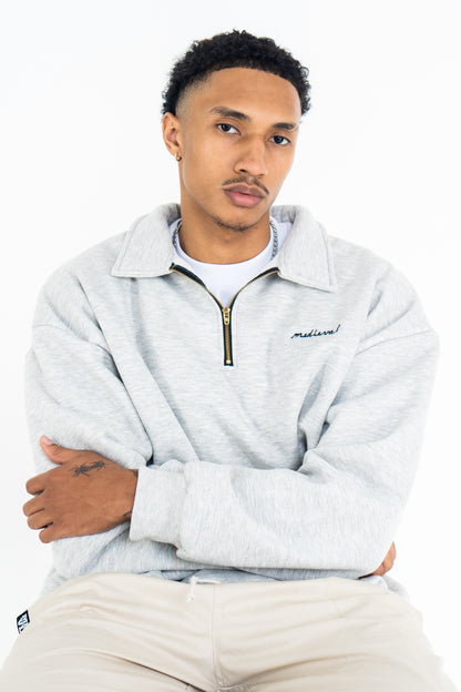 Gray - Halfzip  Sweatshirt