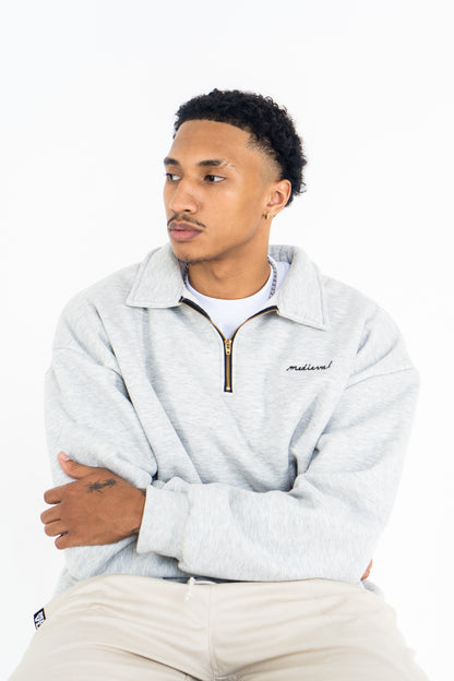 Gray - Halfzip  Sweatshirt