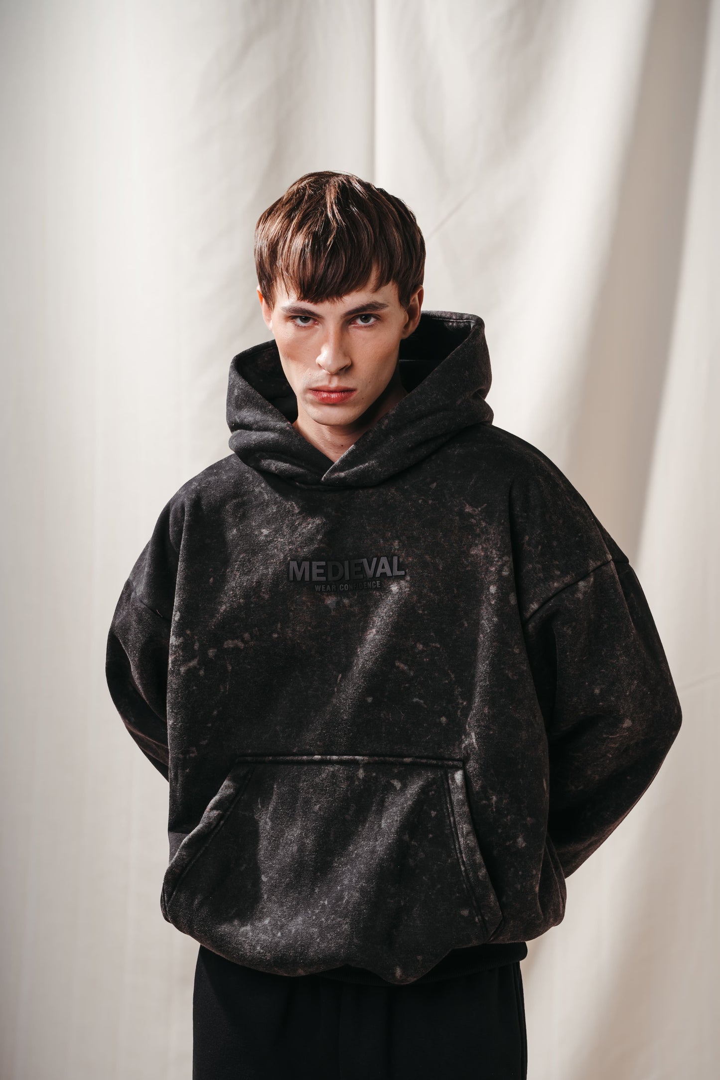 Acid Washed Black - Hoodie