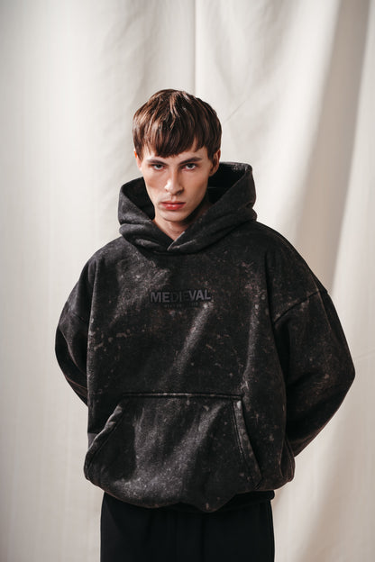 Acid Washed Black - Hoodie